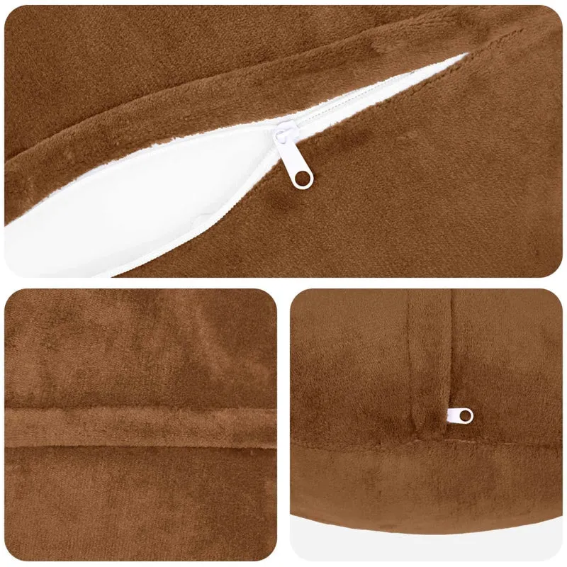 Federa 6 pcs HEERLEN Marrone Chiaro Ø 30 cm Flanella 922142