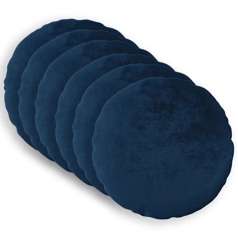 Federa 6 pcs HEERLEN Blu navy Ø 30 cm Flanella 922130