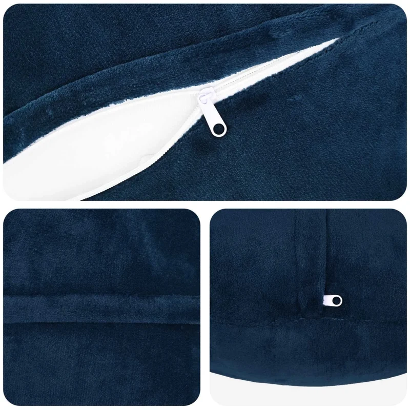 Federa 6 pcs HEERLEN Blu navy Ø 30 cm Flanella 922130