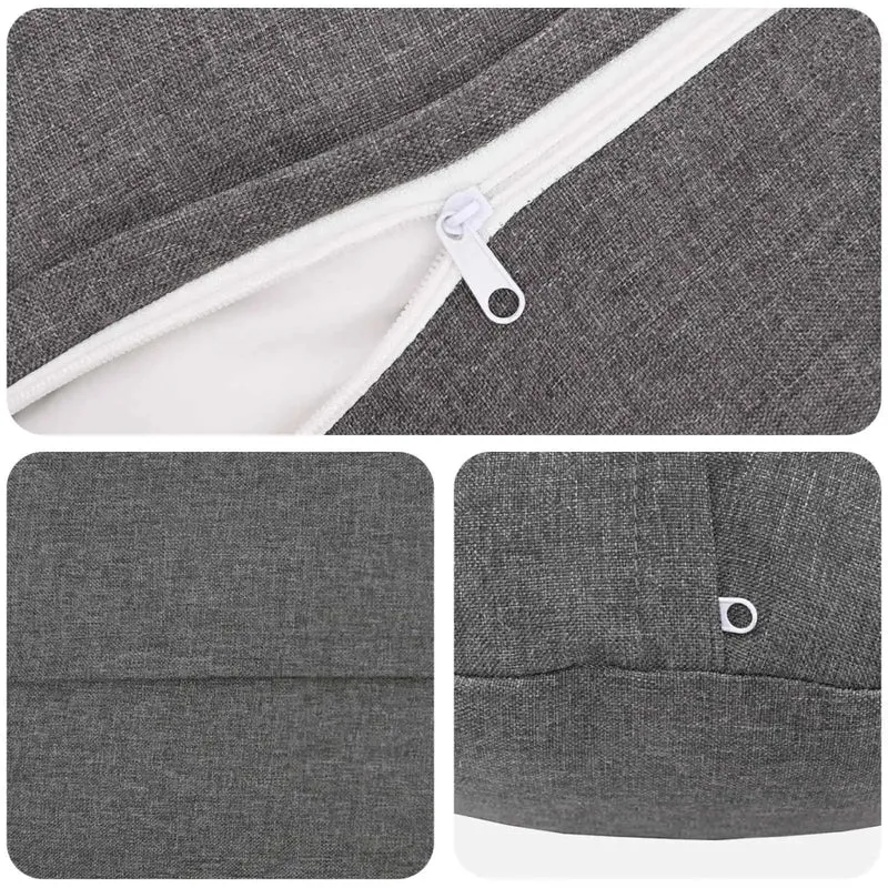Federa 6 pz HEERLEN Grigio Chiaro Ø 30 cm Tessuto 921854