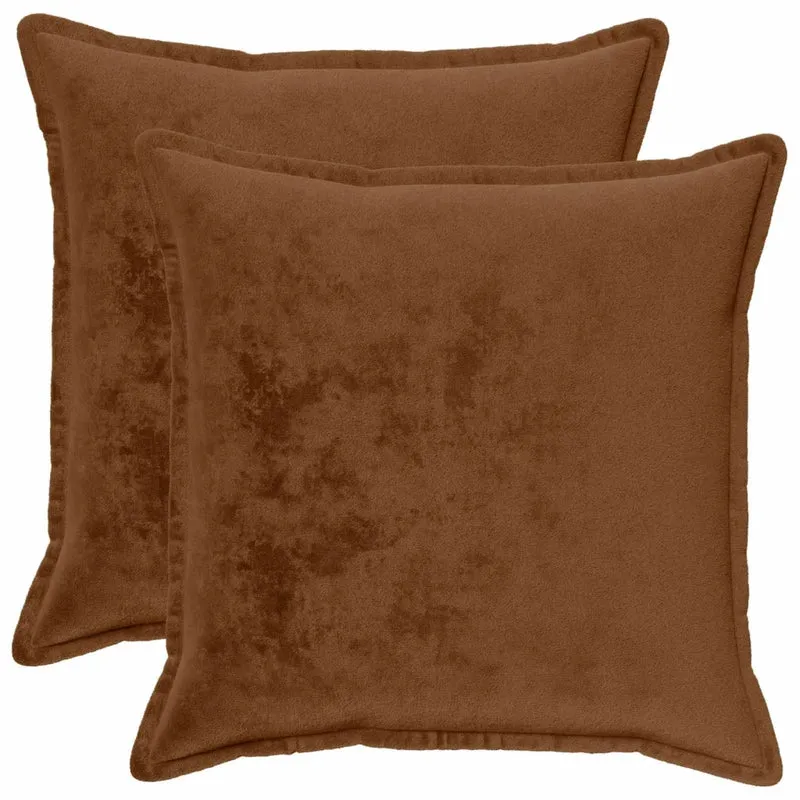 Federa 2 pcs HOUTEN Marrone Chiaro 80 x 80 cm Flanella 921817