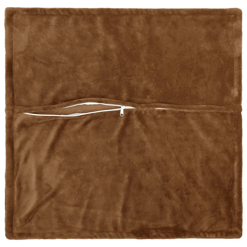 Federa 2 pcs HOUTEN Marrone Chiaro 80 x 80 cm Flanella 921817