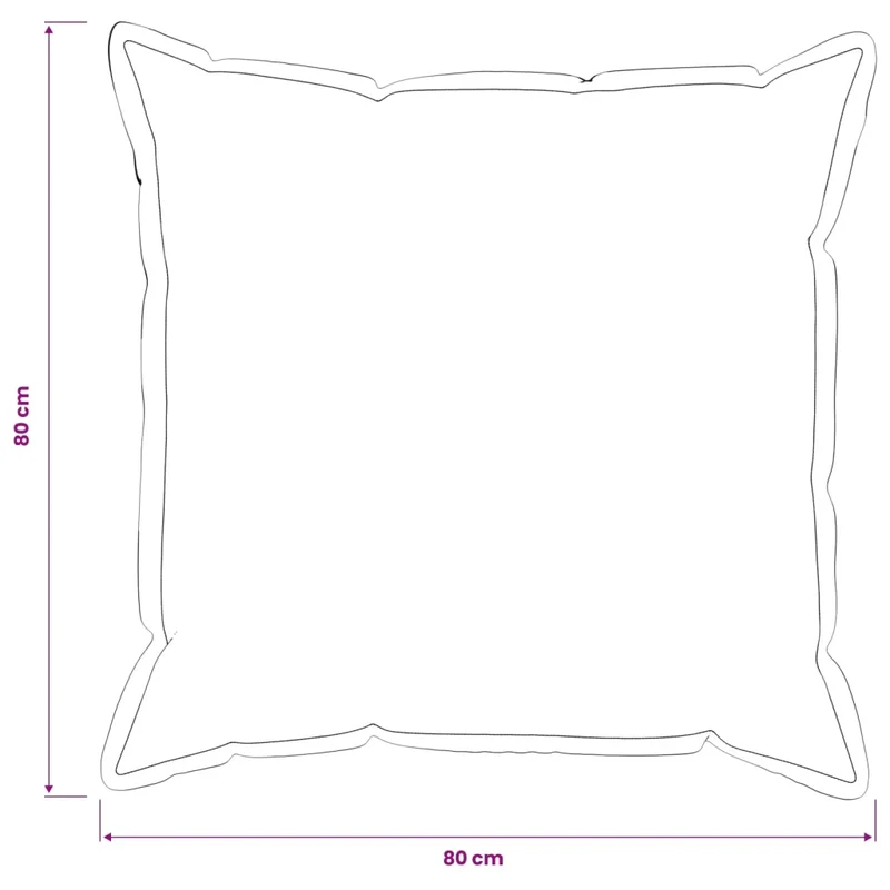 Federa 6 pcs HOUTEN Tortora 80 x 80 cm Flanella 921816