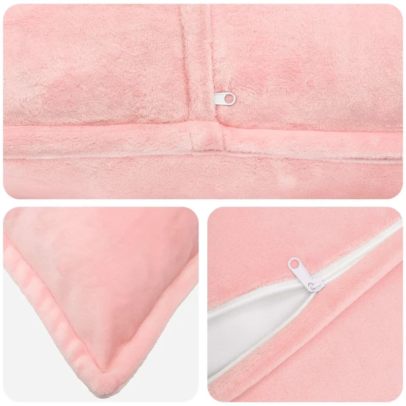 Federa 2 pcs HOUTEN Rosa 80 x 80 cm Flanella 921813