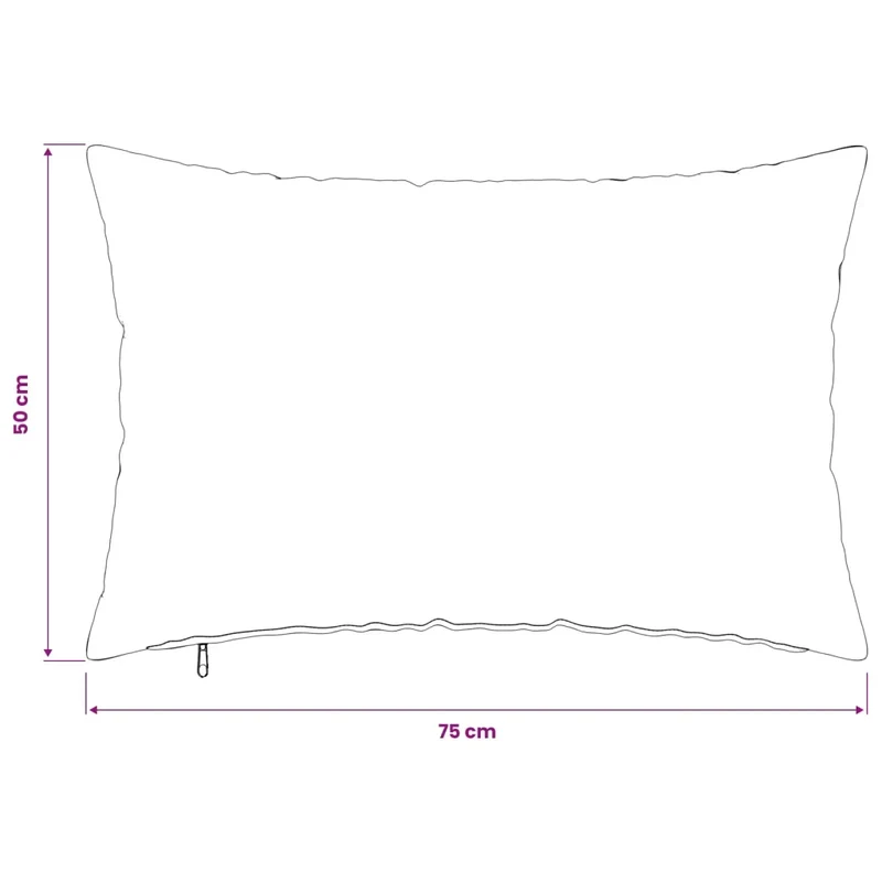 Federa 6 pz HEERLEN Grigio Chiaro 50 x 75 cm Tessuto 911546