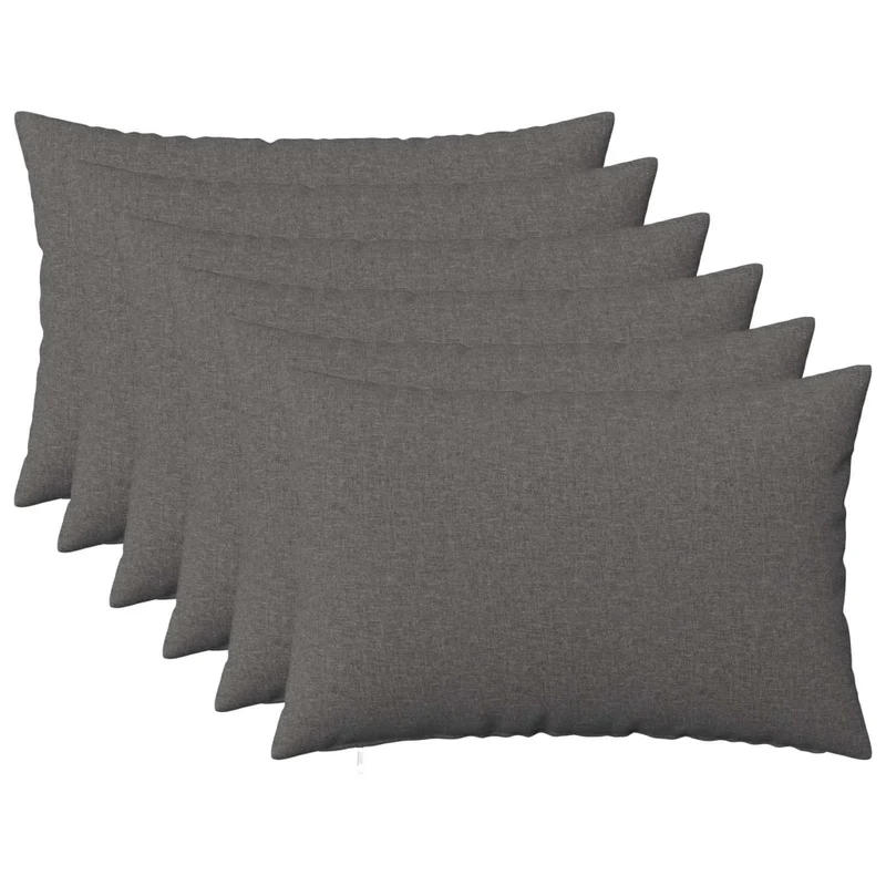 Federa 6 pz HEERLEN Grigio Chiaro 50 x 70 cm Tessuto 911222