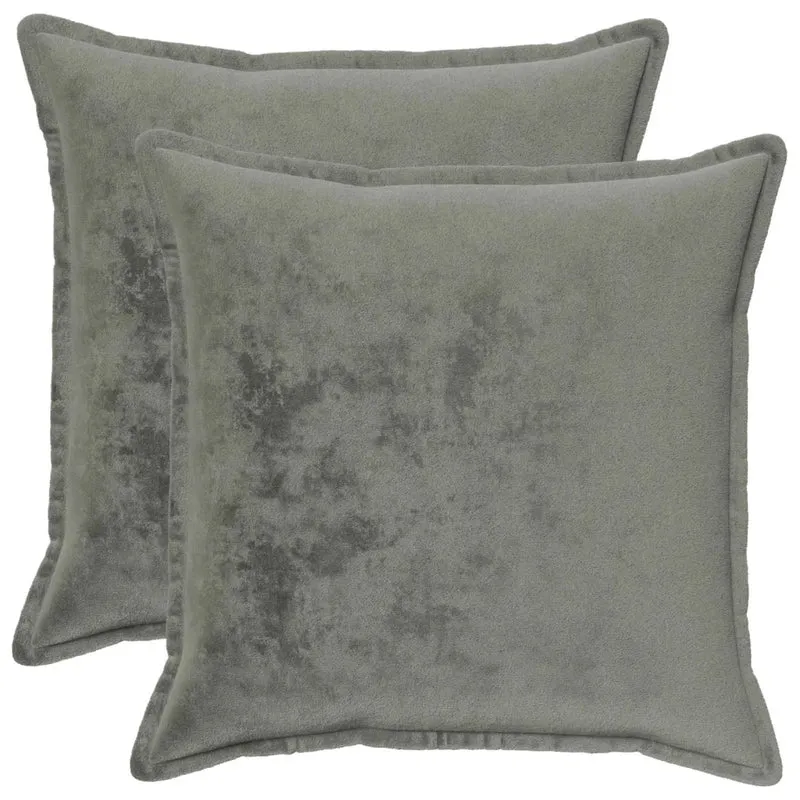 Federa 2 pcs HOUTEN Grigio Scuro 80 x 80 cm Flanella 921811