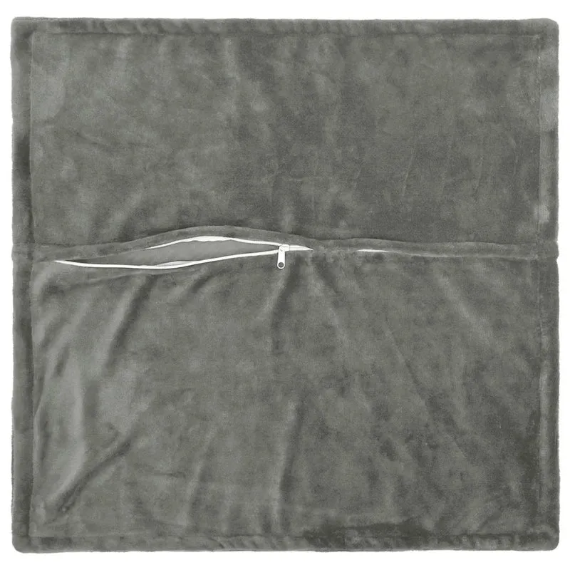 Federa 2 pcs HOUTEN Grigio Scuro 80 x 80 cm Flanella 921811