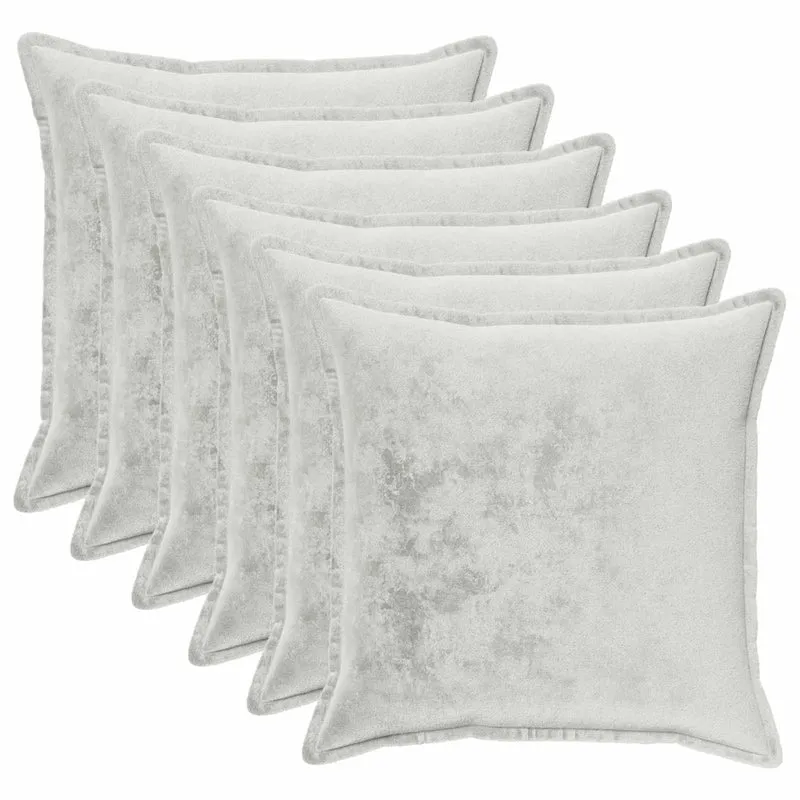 Federa 6 pcs HOUTEN Grigio Chiaro 80 x 80 cm Flanella 921810