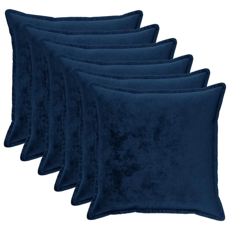 Federa 6 pcs HOUTEN Blu navy 70 x 70 cm Flanella 921500