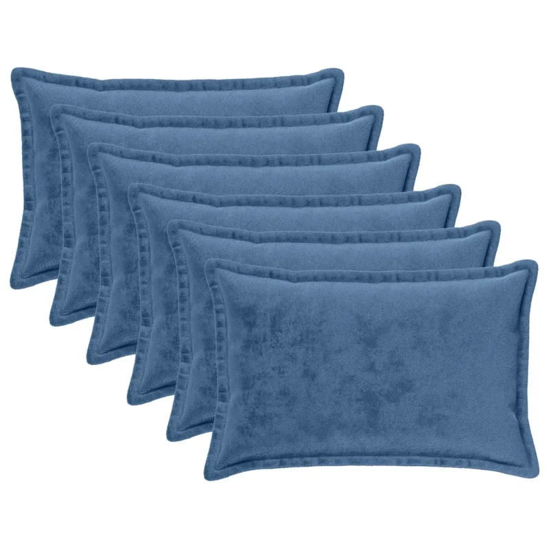 Federa 6 pcs HOUTEN Azzurro 50 x 80 cm Flanella 920290