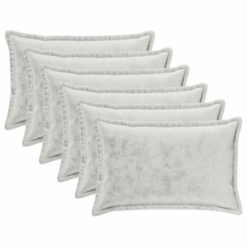 Federa 6 pcs HOUTEN Grigio Chiaro 50 x 80 cm Flanella 920280