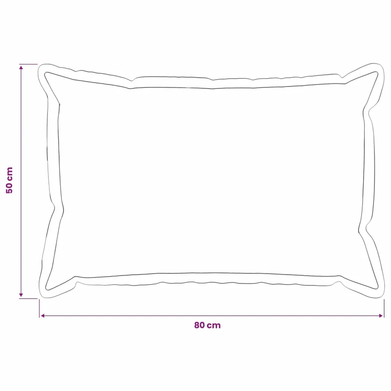 Federa 6 pcs HOUTEN Grigio Chiaro 50 x 80 cm Flanella 920280