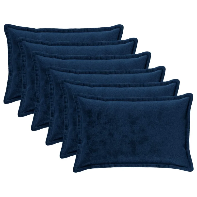 Federa 6 pcs HOUTEN Blu navy 50 x 80 cm Flanella 920276