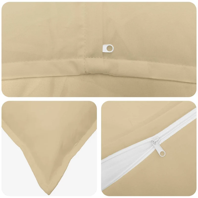 Federa 2 pz HOUTEN Beige 50 x 75 cm Poliestere 919875