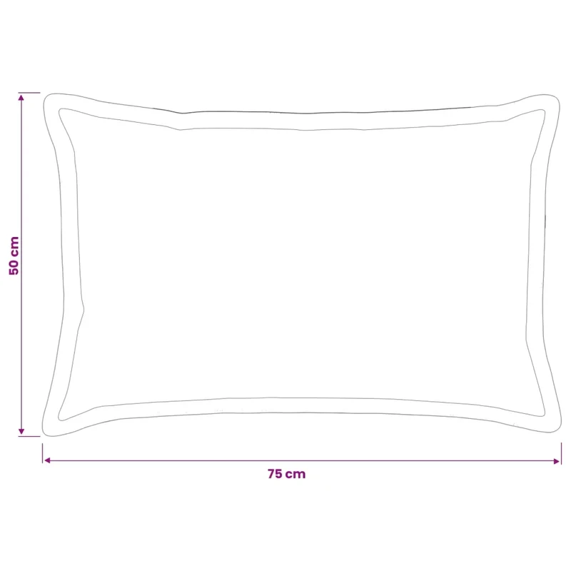 Federa 2 pz HOUTEN Beige 50 x 75 cm Poliestere 919875