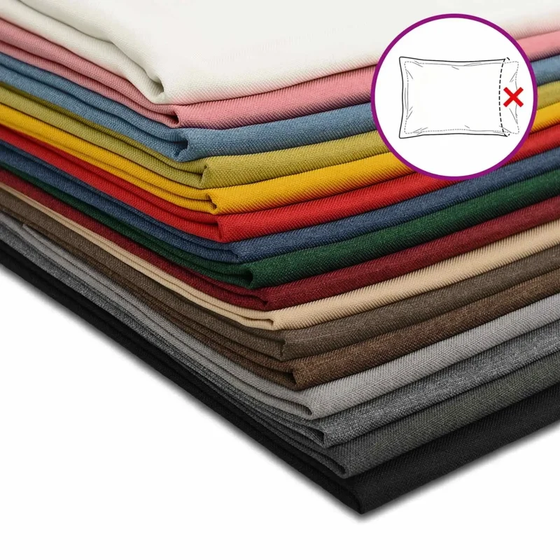Federa 6 pz HEERLEN Grigio Chiaro 65 x 65 cm Tessuto 912842