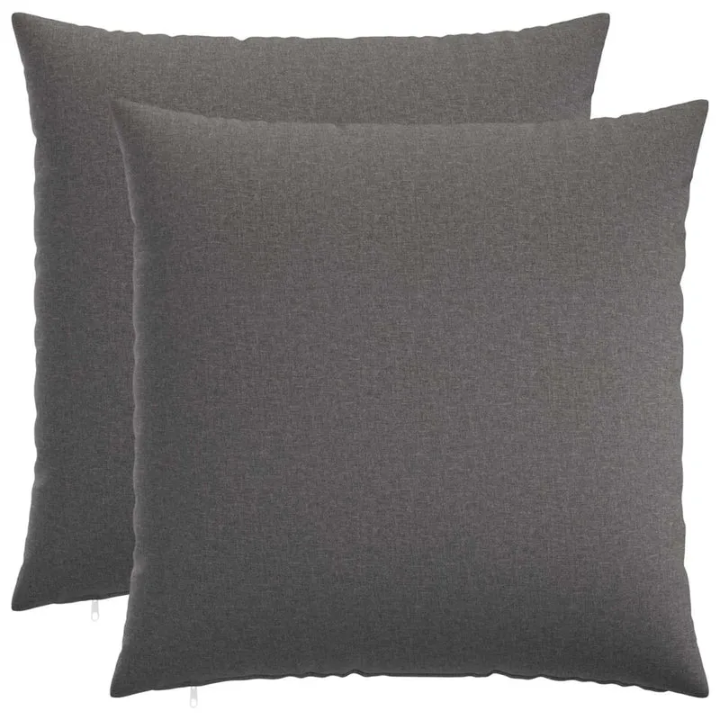 Federa 2 pz HEERLEN Grigio Chiaro 65 x 65 cm Tessuto 912841