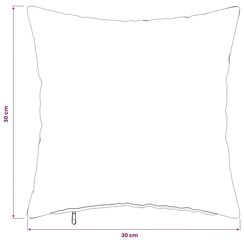 Federa 6 pz HEERLEN Grigio Chiaro 30 x 30 cm Tessuto 907334