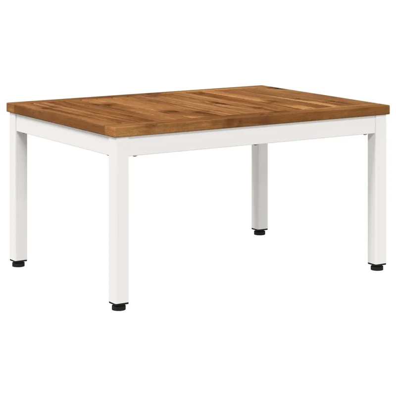 Tavolino da salotto Naturale e Bianco 49 x 68,5 x 36 cm 901281