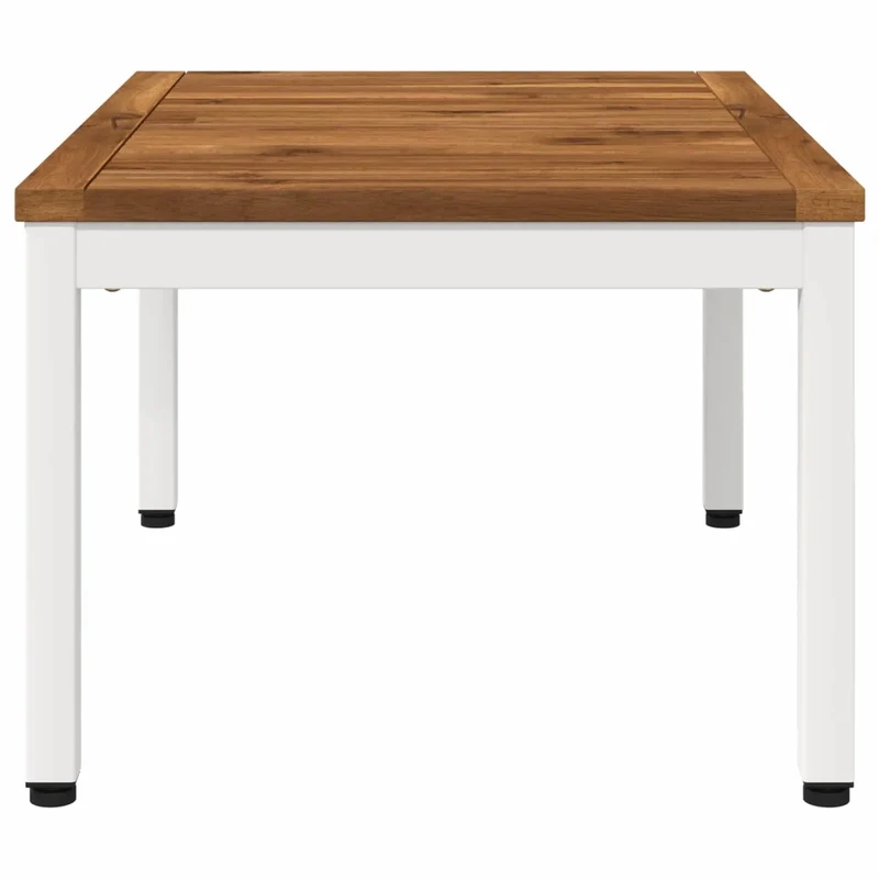 Tavolino da salotto Naturale e Bianco 49 x 68,5 x 36 cm 901281
