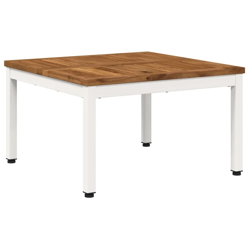 Tavolino da salotto Naturale e Bianco 60 x 60,5 x 36 cm 901275