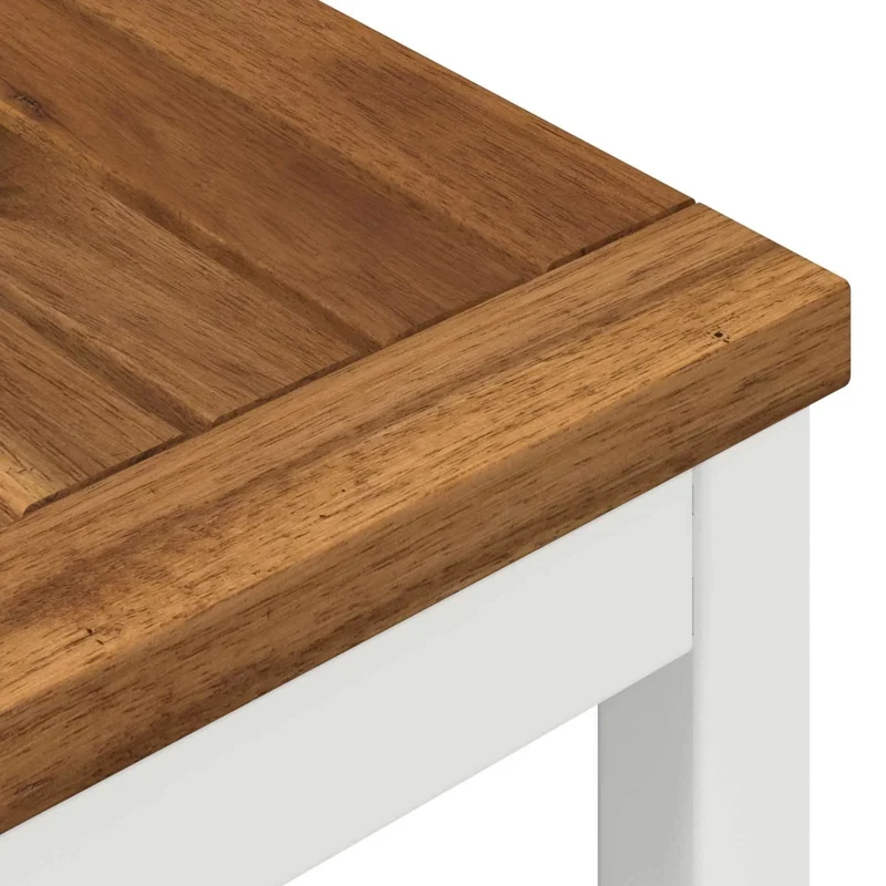 Tavolino da salotto Naturale e Bianco 60 x 60,5 x 36 cm 901275