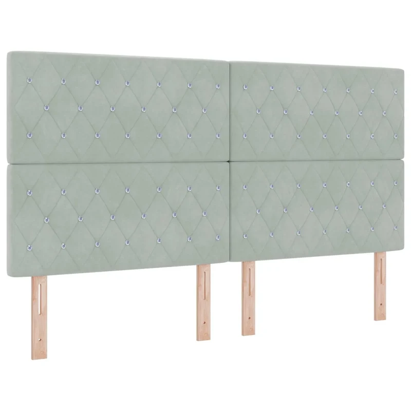 Letto ottomano con materasso 2 pz Grigio Chiaro Velluto 3457896