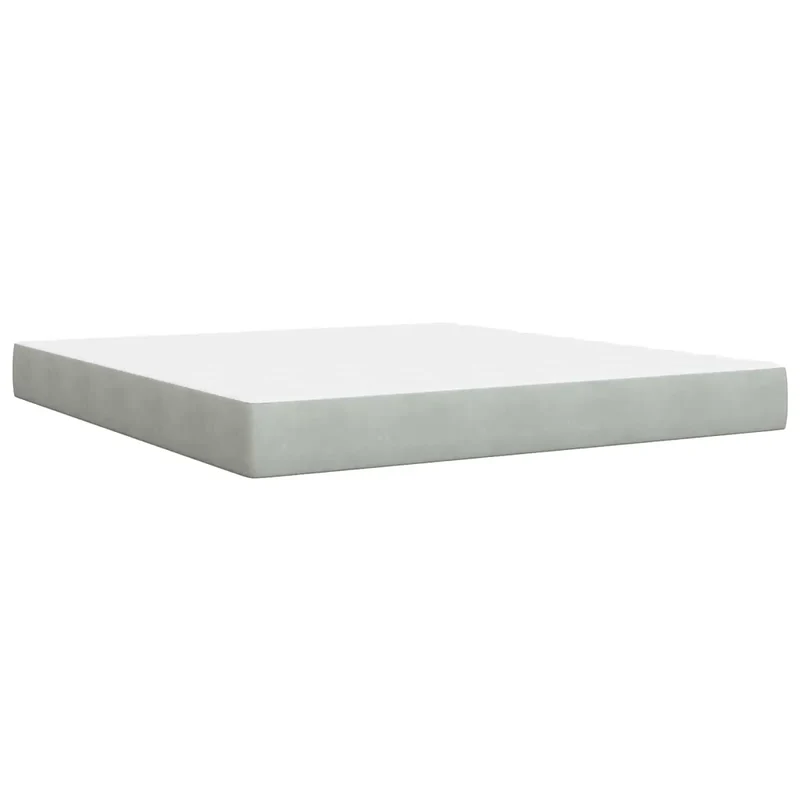 Letto ottomano con materasso 2 pz Grigio Chiaro Velluto 3457896