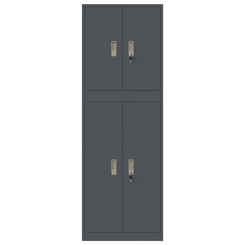 Armadio 2 pz Antracite 60 x 40 x 175 cm Acciaio Bloccabile 3438755