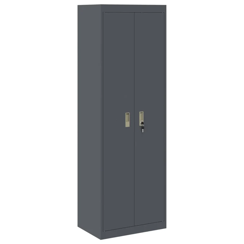 Armadio 2 pz Antracite 60 x 40 x 220 cm Acciaio Bloccabile 3438707