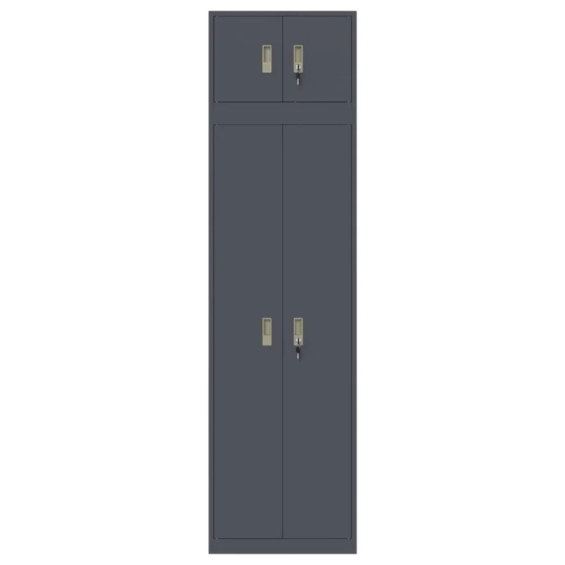 Armadio 2 pz Antracite 60 x 40 x 220 cm Acciaio Bloccabile 3438707