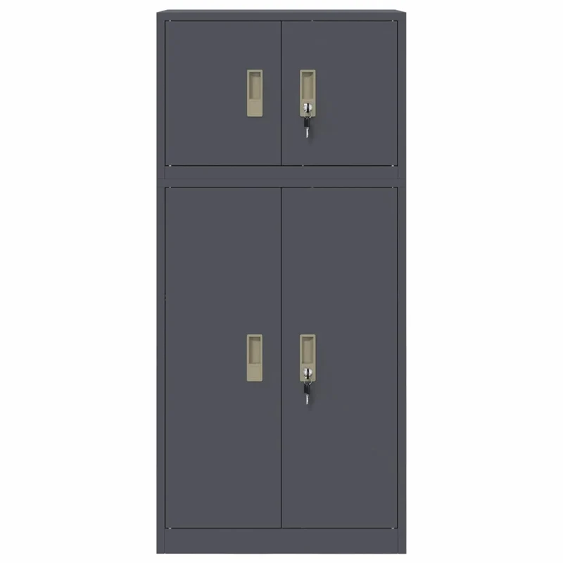 Armadio 2 pz Antracite 60 x 40 x 130 cm Acciaio Bloccabile 3438689