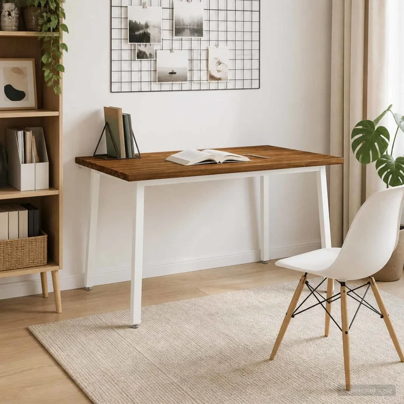 Tavolo da pranzo quadrato 140 x 90 x 75 cm Naturale 3425038