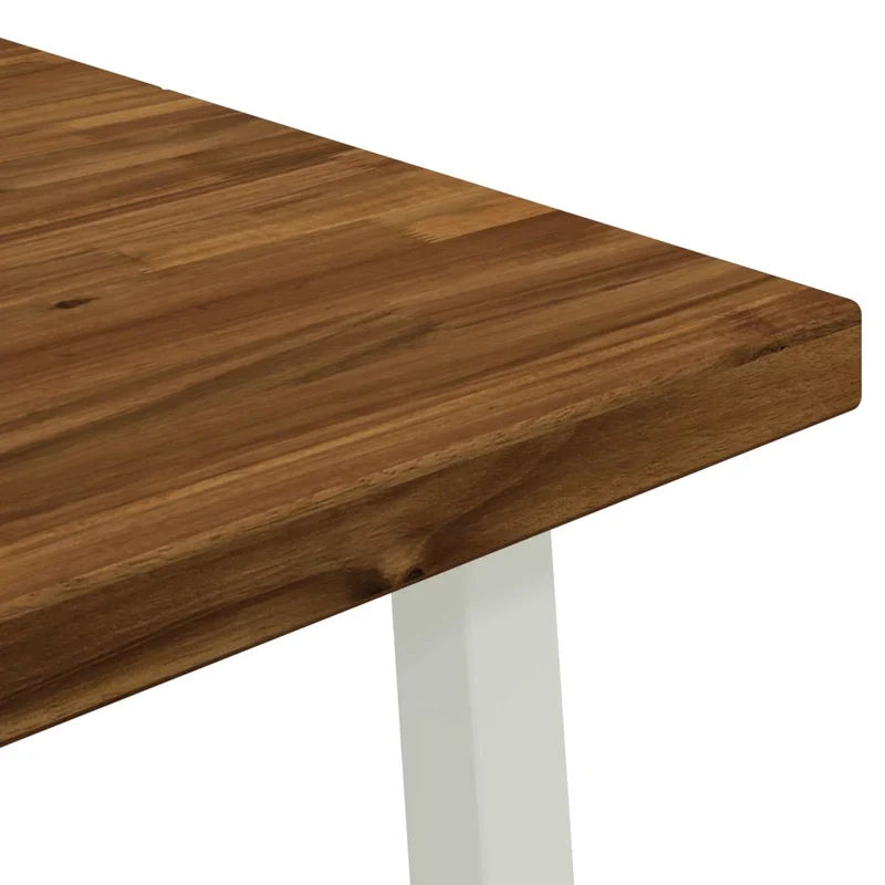 Tavolo da pranzo quadrato 140 x 90 x 75 cm Naturale 3425038