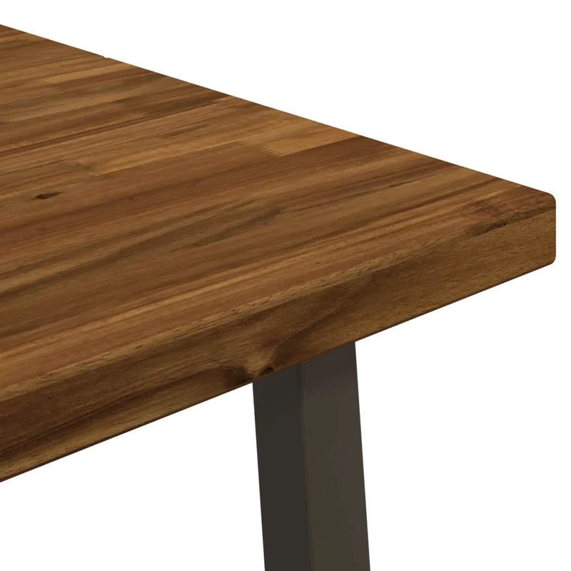 Tavolo da pranzo quadrato 140 x 90 x 75 cm Naturale 3425037