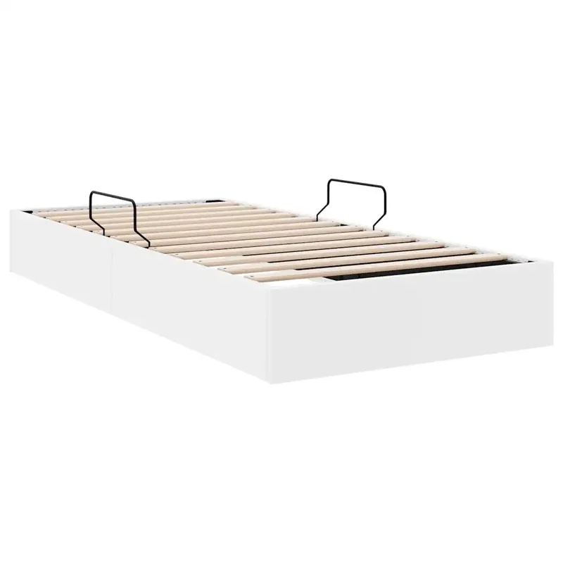 Letto con Contenitore Bianco 100 x 203 cm Similpelle 3369971