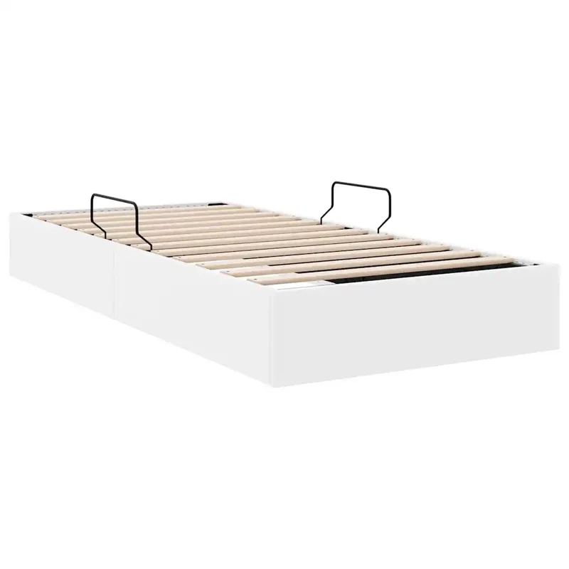 Letto con Contenitore Bianco 100 x 203 cm Similpelle 3369971