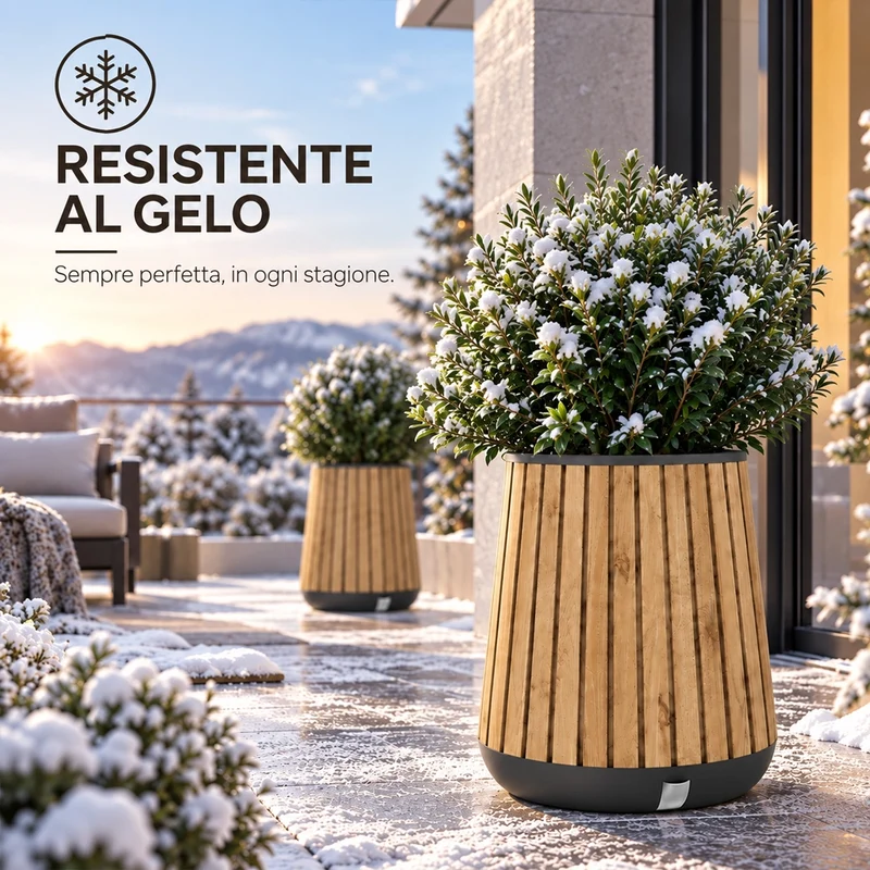 Keter Conical Plantar Vaso Fioriera per Piante Fiori Resiste UV Pino Chiaro