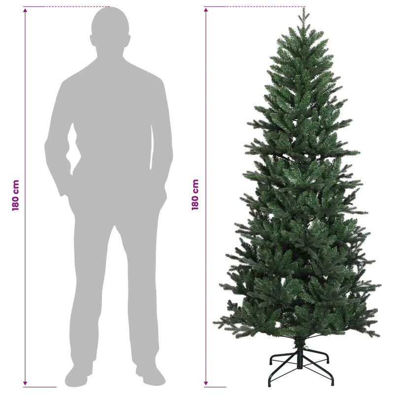 Albero di Natale Artificiale con Rami Pieghevoli 180 cm 42055499