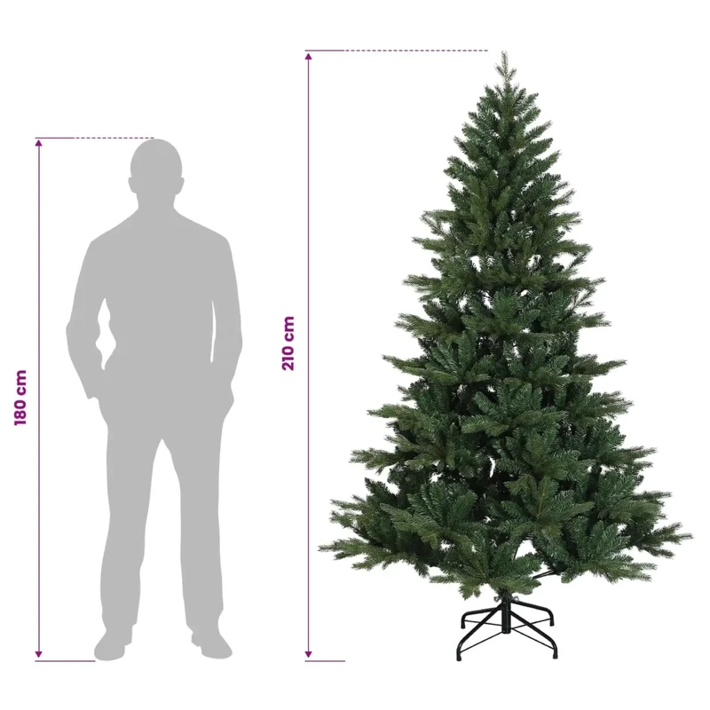 Albero di Natale Artificiale con Rami Pieghevoli 210 cm 42055530