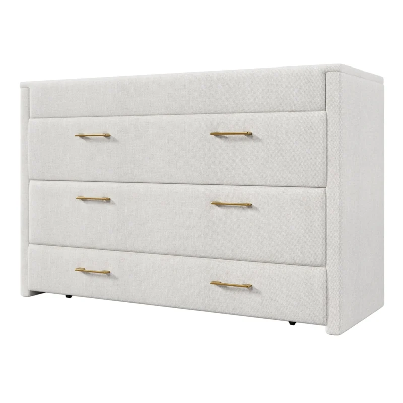 Letto a scomparsa 140x200 in lino beige con prese USB e Type-C; letto armadio salvaspazio