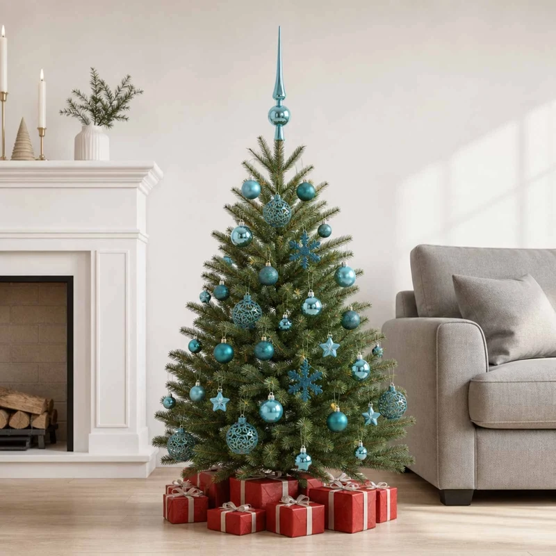 Set di Palline di Natale 111 pz Verde 6 cm Polistirolo 42050593
