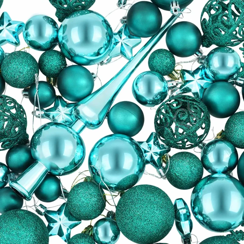 Set di Palline di Natale 111 pz Verde 6 cm Polistirolo 42050593
