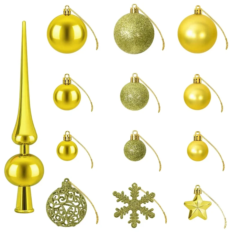 Set di Palline di Natale 111 pz Verde chiaro 6 cm Polistirolo 42050595