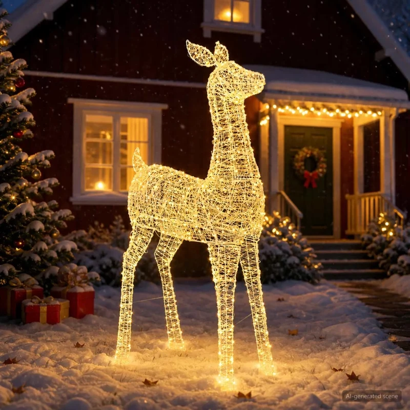 Renna di Natale luminosa a LED LOVIISA 900 LED Bianco caldo 42049482