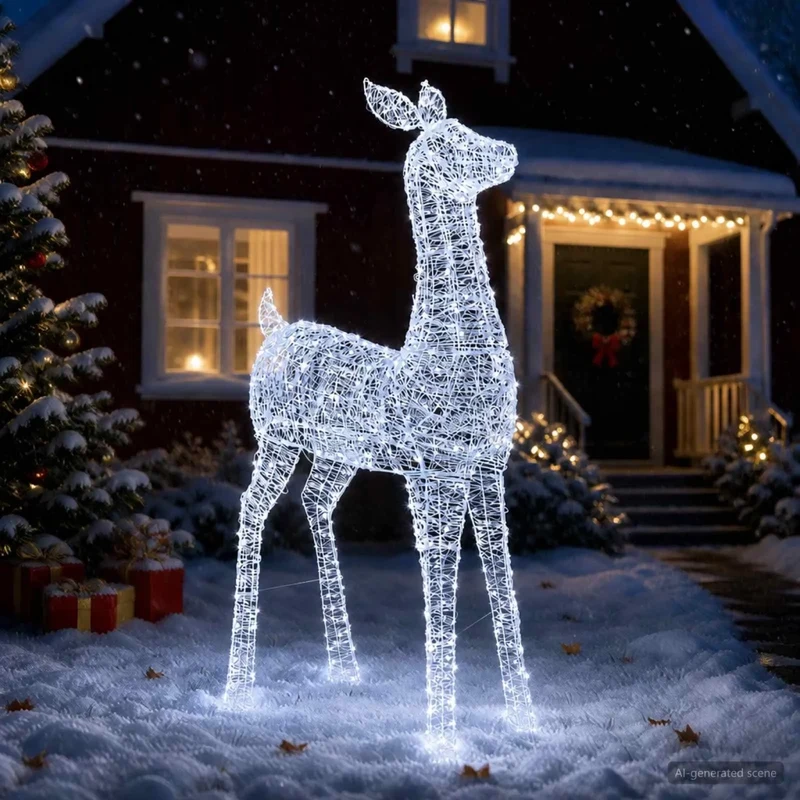 Renna di Natale luminosa a LED LOVIISA 900 LED Bianco freddo 42049483