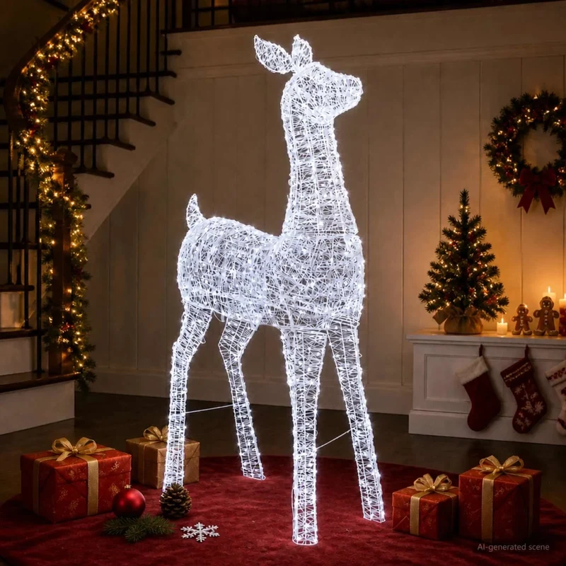 Renna di Natale luminosa a LED LOVIISA 900 LED Bianco freddo 42049483
