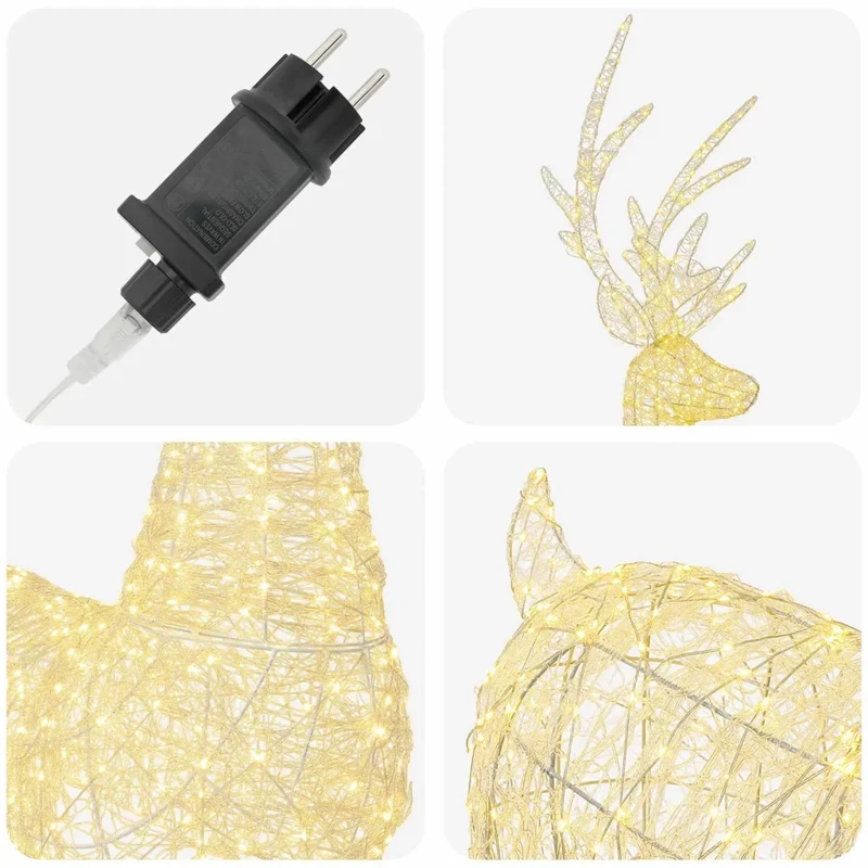 Renna di Natale luminosa a LED 1000 LED Bianco caldo 42049479