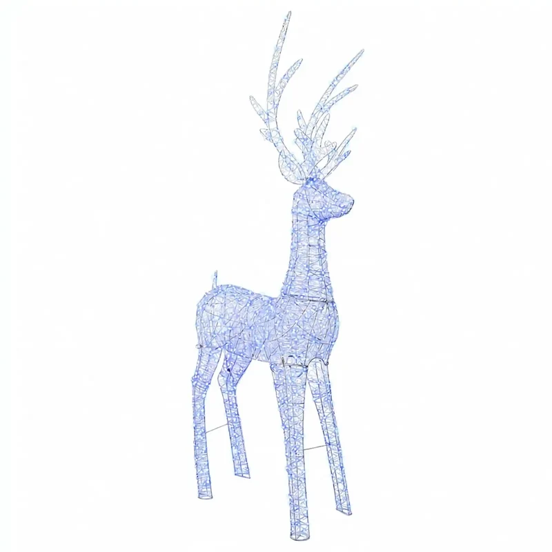 Renna di Natale luminosa a LED 1000 LED Blu 122 x 56 x 270 cm 42049481
